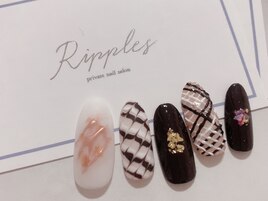 バレンタインネイル