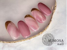 ミモザネイル(MIMOSA Nail)/マーブル×ミラー