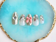 ネイルサロン フローリア(nail salon Florir)/ミラーネイル×リボン