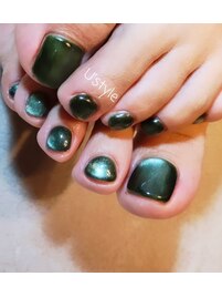 グリーンマグネットネイル