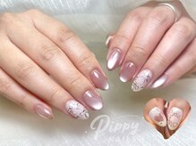 ピピーネイルズ 新宿(PIPPY NAILS)/手描きリボン＋マグネット