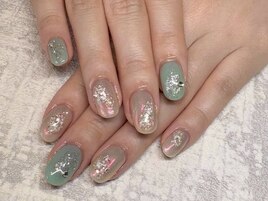 夏色ニュアンスネイル
