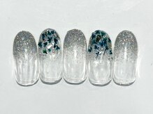 イヴ 新浦安店(Eve)/クリアベースブルー小花フラワー