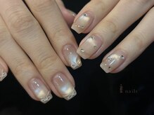 アイネイルズ 吉祥寺店(I nails)/うるうるマグネット華奢リボン