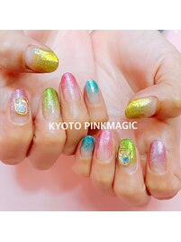 カラフルラメグラデーション