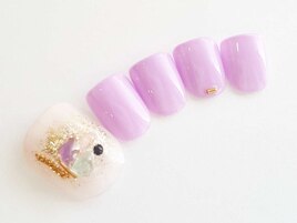 パープルニュアンスフットネイル