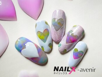 ネイリックス アヴェニール(NAILX avenir)/パステルくりぬきハート