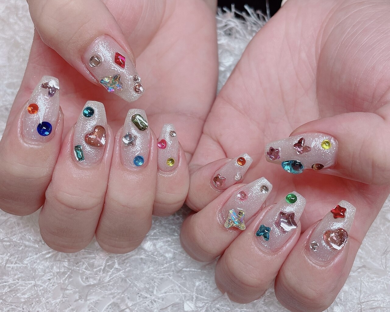 宝石ネイル：PG010147789｜レアネイル 新宿(le'a nail)のフォト