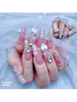 ルル 新宿店(Lulu’s)/冬っぽい　大人気ツイードネイル