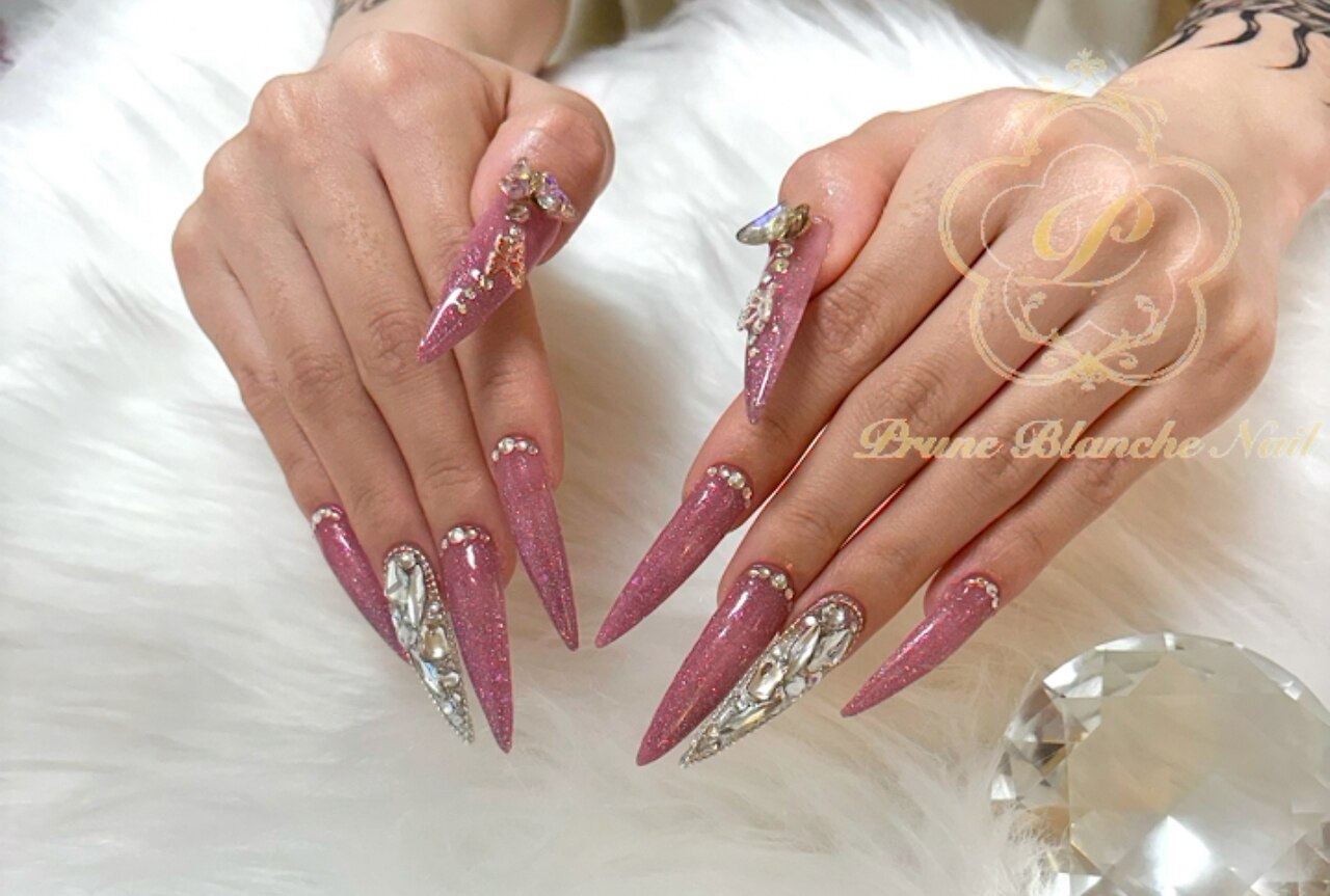 2026年冬トレンド】パープル ハンド スーパーロングのネイルデザイン集