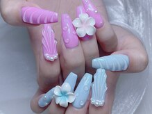 ネイルプリンセス(Nail Princess)/ハイビスカスネイル