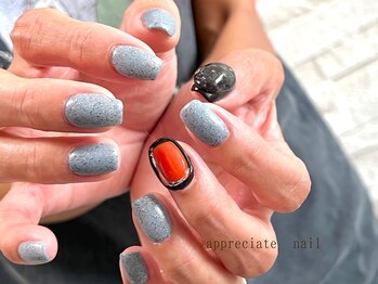 アプリシーエイトネイル(appreciate nail)/【おまかせ】石アート♪