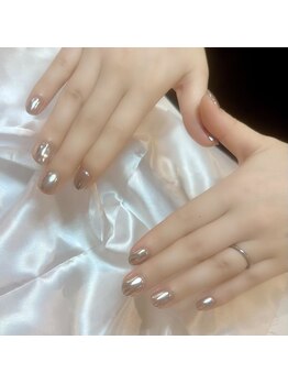 ミラーネイル/キラキラ/シルバー