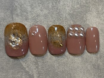 カラネイル 南森町店(calla nail)/ゴールドピンク