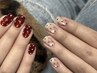 【Hand】SNS大人気マグネットワンカラー＋ドット orハートホロネイル￥6980