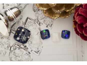 ネイルクロエ(NAIL KCLOE)/クリスマスフットネイル