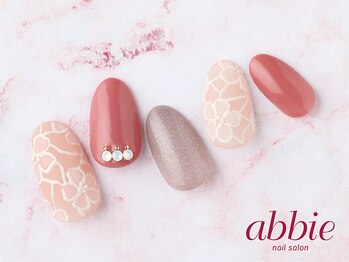 ネイルサロンアビー 北千住店(abbie)/【レースフラワー】¥13783