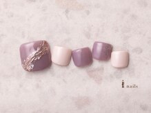 アイネイルズ 横浜EAST店(I-nails)/パープルニュアンスフットネイル