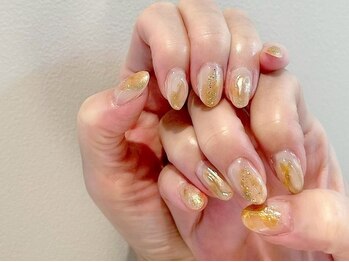 ニュアンスネイル/天然石風ア-ト