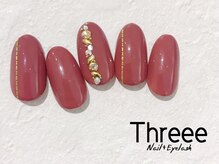 スリーネイルプラスアイラッシュ(Threee Nail+Eyelash)/スタッズネイル