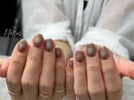 ミラーネイル/ブラウン/チーク