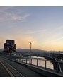 ヨウジョウ サロン ウェル 鴨池院(YOUJOU salon WELL) 綺麗な夕焼けを見るとついパシャリ(^_-)