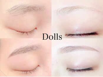 トータルビューティーサロン ドールズ(total beauty salon Dolls)の写真/【アイブロウ×まつげパーマ専門店】デザイン眉毛×束感まつげパーマでかわいい目元★人気NO1メニュー◎