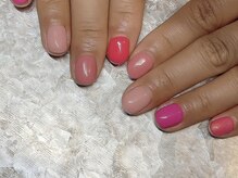 ネイル アンド まつげエクステサロン キュア(Cure)/ピンクシンプルネイル