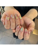 トータルサロン 白べぇーっ プラス/キラキラオーロラネイル