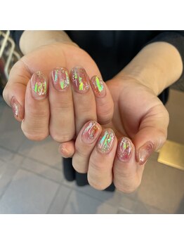 トータルサロン 白べぇーっ プラス/キラキラオーロラネイル