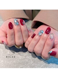 冬のしきつめネイル