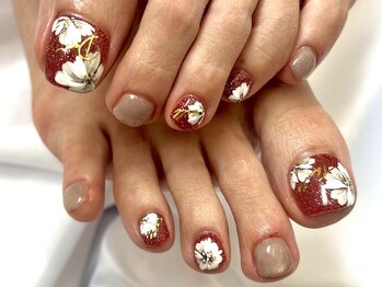 アット(Att)/フラワーフットネイル