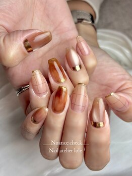 べっ甲ニュアンスチェック