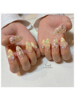 ハヌル(haneul.)/推しカラー/黄色キラキラネイル