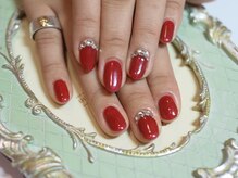 ネルフィーズ(NAILFY's)/ワンカラーにラインストーン