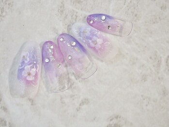 *手描きフラワー*梅雨*