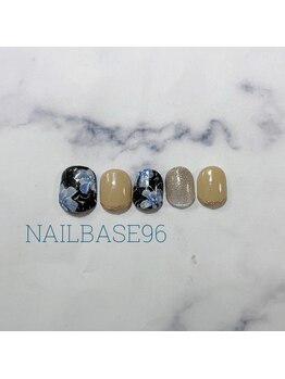 ネイルベースキュウロク(NAILBASE96)/梅雨お花ネイル