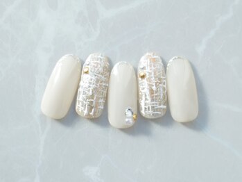 アバネイル 藤が丘(AVA NAIL)/【ホワイトツイードネイル】