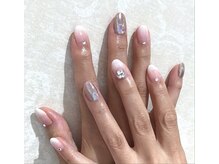 アイラッシュグラム(Eyelash glam)/ピンクグラデとミラーネイル