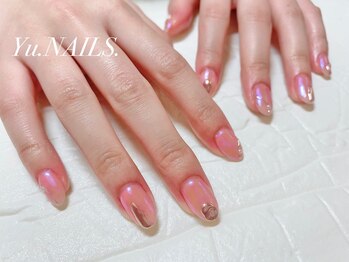 ユーネイルズ 恵比寿(Yu.NAILS.)/艶オーロラニュアンスネイル