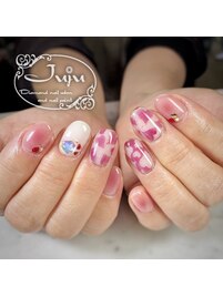 バレンタイン　ハートネイル