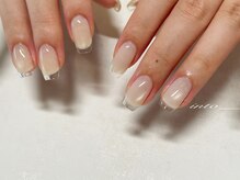 ネイルサロン イントゥ(into_)/ホワイトマグ　クリアフレンチ