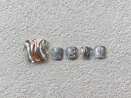 フットネイル　ニュアンスネイル