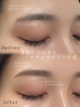 アイブロウドット 名古屋駅前(i)/美眉スタイリングBefore→After