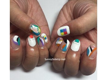サニーサイドアップ ネイル(Sunny SideUp nail)/幾何学模様とpop art