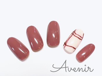 アヴィニール 表参道(Avenir)/ニュアンスチェックネイル
