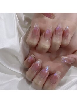 オーロラチークネイル