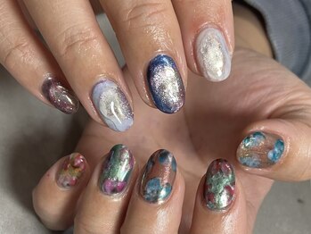 ニュアンス花柄アート