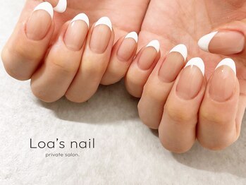 ロアズネイル(Loa's nail)/フレンチネイル(クリアベース)