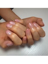 ホワイトネイル 難波店(WHITE NAIL)/スキニーフレンチ/ピンク